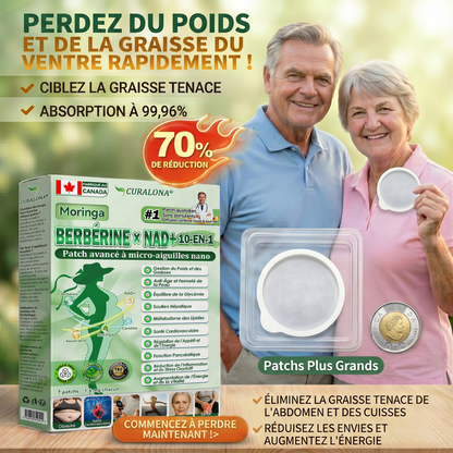 Boutique officielle 🏆🏆𝗖𝘂𝗿𝗮𝗹𝗼𝗻𝗮® Moringa · Berbérine + NAD+ – Patch Microneedle Nano Avancé 10-en-1 (1×/jour, résultats visibles en 7 jours) | Gestion du poids, relâchement cutané, sommeil, articulations, etc.